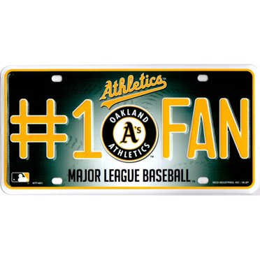 Oakland Athletics Plaque d'Immatriculation en Métal pour Fan No 1