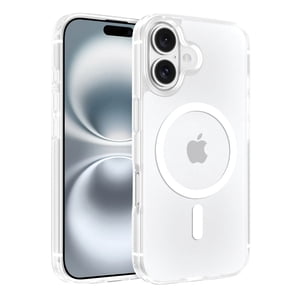 Onn. iPhone 16 étui de téléphone clair et rigide, compatible Magsafe, résistant aux rayures
