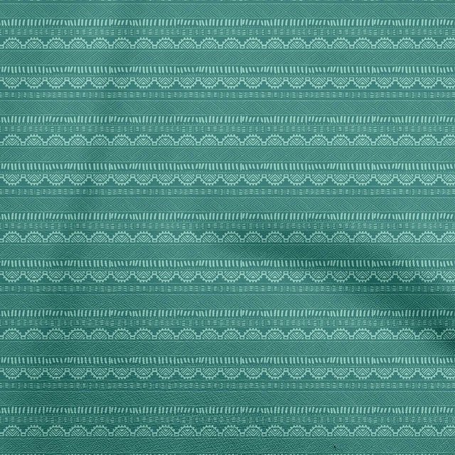 oneOone Viscose Chiffon Turquoise Green Fabric Geometric Sewing Craft Projects Fabric Prints By Yard 42 Inch Wide