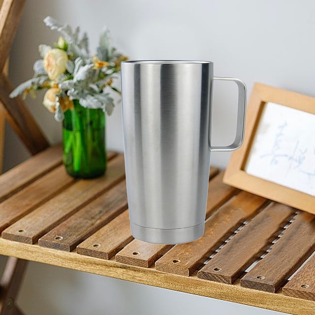 20oz Insulated Stainless Steel Travel Mug With Handle Double Wall Vacuum Thermal Tumbler For Coffee Drinks
