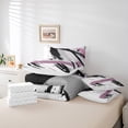 thumbnail image 4 of YST Black Grey Pink Gradient Abstract Comforter Set, 7-Piece, Full, 4 of 4