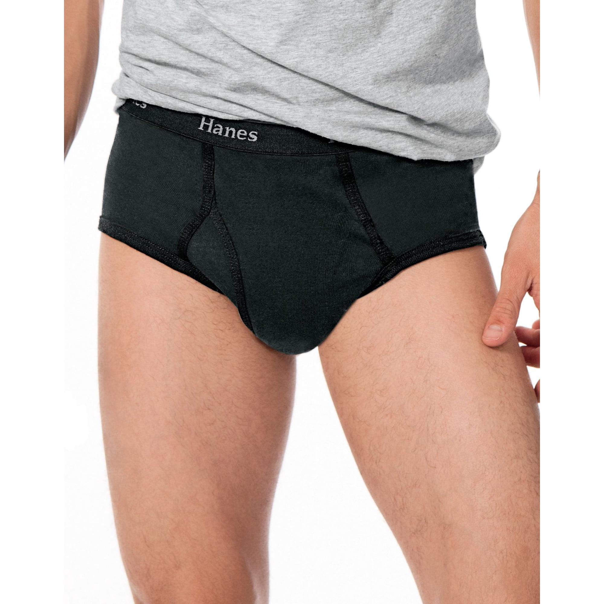 Hanes Classics Men`s TAGLESS No Ride Up Briefs with Comfort Flex