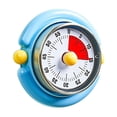 thumbnail image 1 of Kitchen Mechanical Timer, Metal Wind up 60 Minute Countdown Tool, Magnet Back 8X8X4Cm in Multicolors for Cooking Study Office, 1 of 7