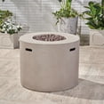 thumbnail image 4 of Noble House Table de Foyer Rond en MGO, Table de Feu d'Extérieur au Propane 40000 BTU, Béton Léger, Aucun Assemblage, Gris Pâle, 4 of 9