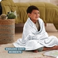 thumbnail image 4 of Bare Home Microplush Fleece Blanket - 300 GSM - Fuzzy Microfleece - Soft & Plush - Kid Size, White, 4 of 5