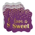 thumbnail image 3 of Inkdotpot Pack Of 50 Love Is Sweet Wedding Paper Tags DIY Craft Bracket Shape Real Gold Foil Hang Tags, 3 of 6