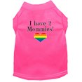 thumbnail image 1 of I Have 2 Mommies Screen Print Dog Shirt Bright Pink Xs, 1 of 1