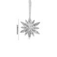 thumbnail image 3 of mtvxesu Transparent Acrylic Snowflake Pentacle Star Pendant Christmas Tree Ornament for Holiday Decorations, 3-Piece Set, Multiple Sizes, 3 of 7