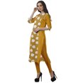 thumbnail image 4 of Moomaya Robe Kurti Imprimée Longueur Genou Col en V Formelle et de Fête Haut Kurti Ethnique en Coton, 4 of 6