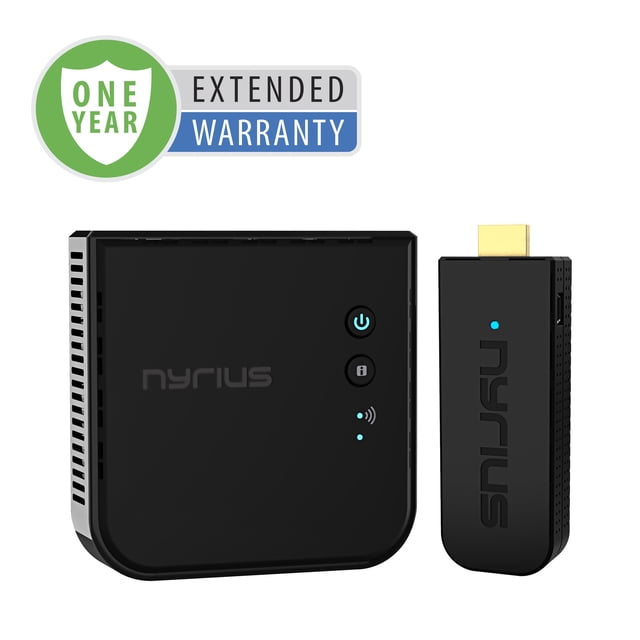 Nyrius ARIES Pro+ Wireless HDMI Video Transmitter & Receiver to Stream 1080p Video up to 165ft from Laptop, PC, Cable Box, Game Console, DSLR Camera - 1 Year Extended Warranty