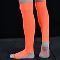 thumbnail image 4 of RXIRUCGD Children's Sports Socks Solid Color Football Socks High Tube Socks Knee High Socks( Orange, Size:S ), 4 of 4