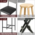 thumbnail image 3 of Bar Stools Set of 4, Kitchen Bar Stools with Footrest, PU Upholstered Counter Height Barstools, Bar Chairs with Back for Kitchen Island, Apartment, Counter Bar, Easy Assembly, Rustic Grey, 3 of 6