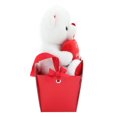 thumbnail image 5 of Way to Celebrate Valentine’s Day Plush Toy In Gift Box, Teddy Bear<br>​​, 5 of 5