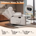thumbnail image 3 of Lnsenfin Manual Small Recliner Chair for Small Spaces Linen Living Room,Beige, 3 of 6