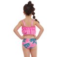 thumbnail image 4 of KAWELL Maillot de Bain Fille Deux Pièces Tankini Plissé à Volants, 4 of 6