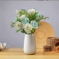 thumbnail image 4 of Flowers Artificial for Decoration Diamond Rose Plastic Bouquet, 5 Forks 10 Mini Roses Blue Waterproof Fade Proof Home Office Decor Roses Artificial Flowers, 4 of 6