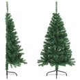 thumbnail image 2 of vidaXL Artificial Half Christmas Tree with Stand Green 150 cm PVC, 2 of 5
