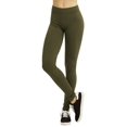 thumbnail image 1 of LAVRA Women's Full Length Spandex Colored Leggings-Olive Green, 1 of 1