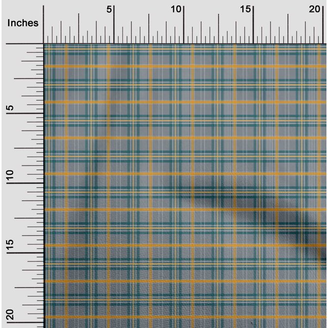 oneOone Polyester Lycra Fabric Madras Check Printed Craft Fabric BTY 56 Inch Wide