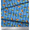 thumbnail image 2 of Soimoi Rayon Fabric Stripe & Sparrow Bird Fabric Prints by Yard 56 Inch Wide, 2 of 3