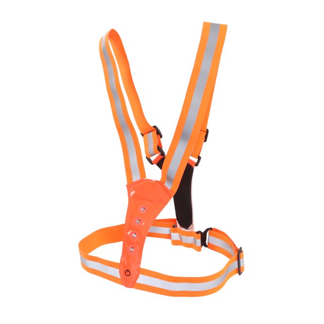 Bande Réfléchissante de Gilet, A Mené le Mode d'Éclairage 360 Réfléchissant de Vitesse de Course de Gilet Réfléchissant la Protection Grande Élasticité pour le Travail Extérieur Vert, Orange Rouge, Jaune
