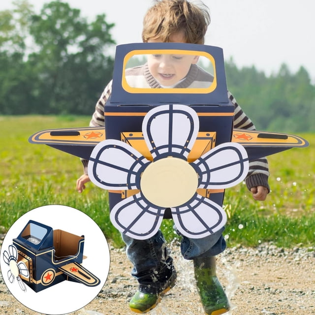 Wearable Airplane Cardboard Clothing Easy To Assemble And Lightweight Used For Creative Pretend Games And Parental Interaction
