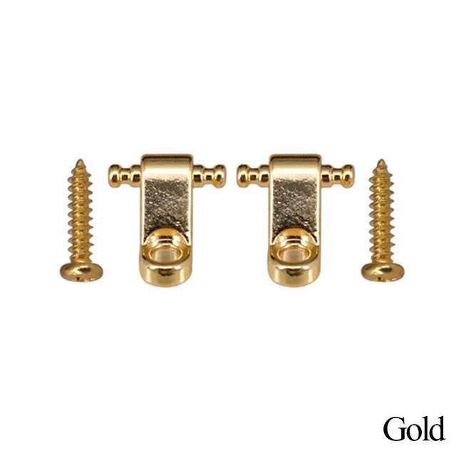 2 Pcs Guitar Roller String Trees Retainer with Screws for Electric Guitars Parts