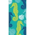 thumbnail image 1 of Serviette de plage en microfibre imprimée et suédine dans un sac en filet, 1 of 2