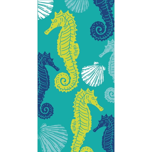 Serviette de plage en microfibre imprimée et suédine dans un sac en filet