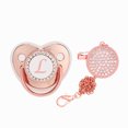 thumbnail image 1 of XZNGL Baby Pacifier 26 Letter Name Initial Clip Silicone Infant Nipple Bling Newborn Pacifier, 1 of 5