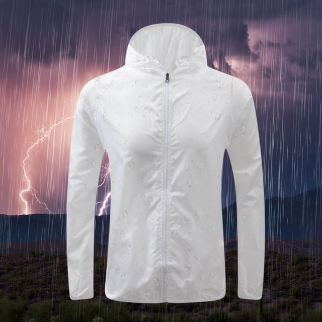 Aodebiao Manteau de Pluie Ultraléger pour Femmes – Manteau de Randonnée Imperméable et Respirant avec Capuchon Ajustable / Polyester à Séchage Rapide pour la Course, les Déplacements et les Voyages