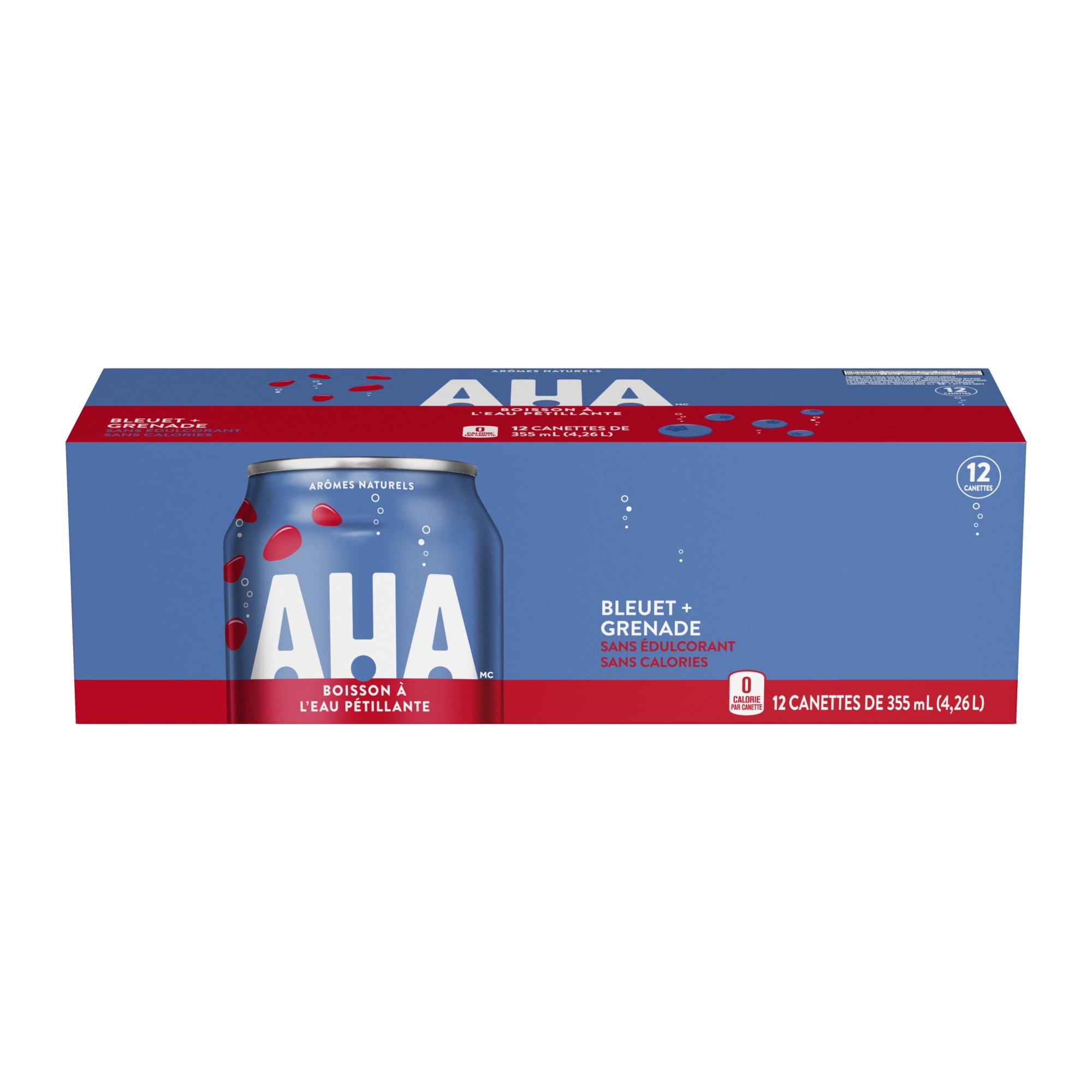 Aha Myrtille Grenade Fridge Pack Cannettes, 355 mL, 12 Pack
