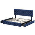 thumbnail image 3 of CazToi Queen Size Storage Bed 4 Drawers Adjustable Headboard 1000LB Capacity PU Leather Bed Frame, 3 of 9