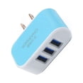 thumbnail image 4 of crativent Wall Charger 3 Port Universal Lightweight Compact USB Power Adapter Phone Charging Cell Cameras MP3 Gift Mobile Blue 5Set, 4 of 6