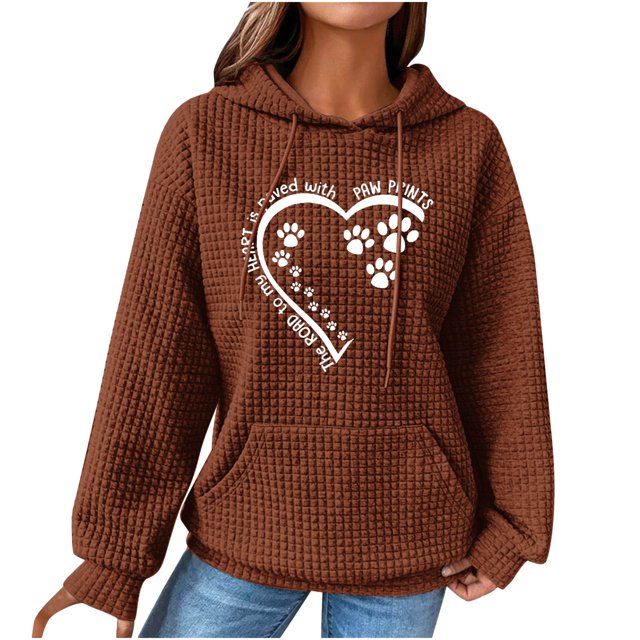 Birdeem Women Print Round-Neck Long Sleeve Loosen Single Sweatshirt Tops Pullover Blouse