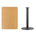 thumbnail image 2 of Flash Furniture 30 by 42" Rectangular Natural Laminate Table Top with 24" Round Bar Height Table Base, 2 of 2
