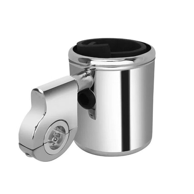Motorcycle cup holder, handlebar, beverage bottle holder, chrome alloy suitable for Harley Universal-