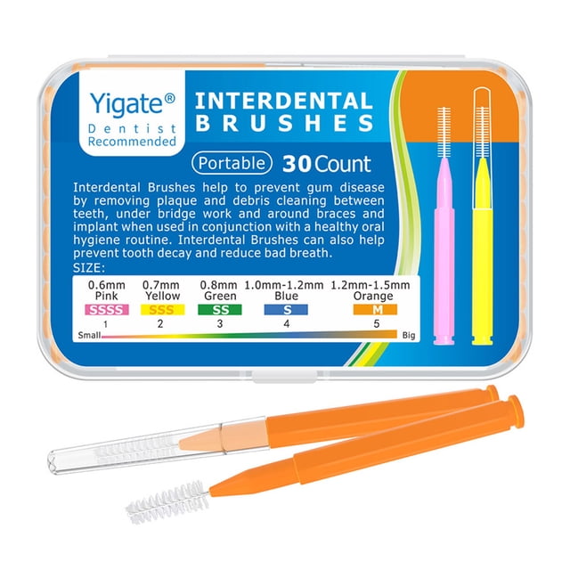 30pcs Toothpick Interdental Brushes I Shape Tooth Flossing Head Oral Hygiene Brush Optional Sizes