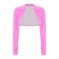 thumbnail image 3 of vastwit Womens Faux Leather Cropped Jacket Open Front Long Sleeve for Themed Parties Pink 3XL, 3 of 6