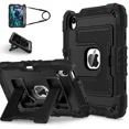 thumbnail image 1 of Case for iPad Mini 7 A17 Pro 2024 / iPad Mini 6 2021 8.3 Inch, Shockproof Protective Cover with Kickstand Shoulder Strap, 1 of 7