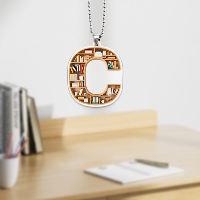 26 Letter Acrylic Keychain Pendant for Books