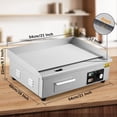thumbnail image 3 of Yiwa 21" Countertop Electric Griddle, Commercial Indoor Grill with Preseasoned Cooking Surface, Adjustable Temperature Control, 3 of 7