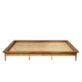 thumbnail image 4 of Walker Edison Spindle Mid-Century Solid Pine Wood Platform Bed Frame in Caramel, 4 of 8