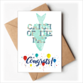 thumbnail image 1 of Catch Blue Fish Art Deco Fashion Wedding Cards Congratulations Greeting Envelopes, 1 of 3