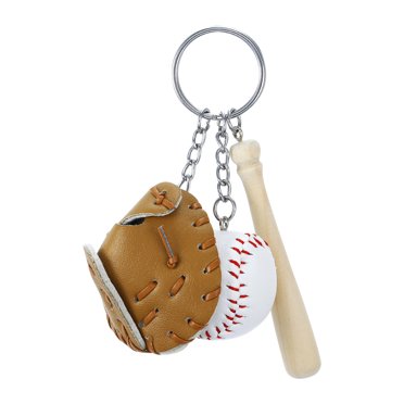 HOARBOEG Mini Ensemble de Gants de Baseball Porte-Clés Pendentif de Sac de Baseball Pendentif de Mode Ornement de Voiture Sac à Dos Ornement Cadeau Porte-Clés Promotionnels