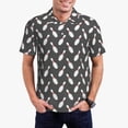 thumbnail image 1 of Vsdgher Polos à Imprimé de Quilles pour Hommes, Polo Extensible à Manches Courtes pour Hommes, Chemises pour Hommes-Moyen, 1 of 6