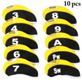 thumbnail image 1 of Bangcool 10PCS Golf Club Head Covers Color Patchwork Wedge Head Covers Golf Iron Covers with Number Design, 1 of 5