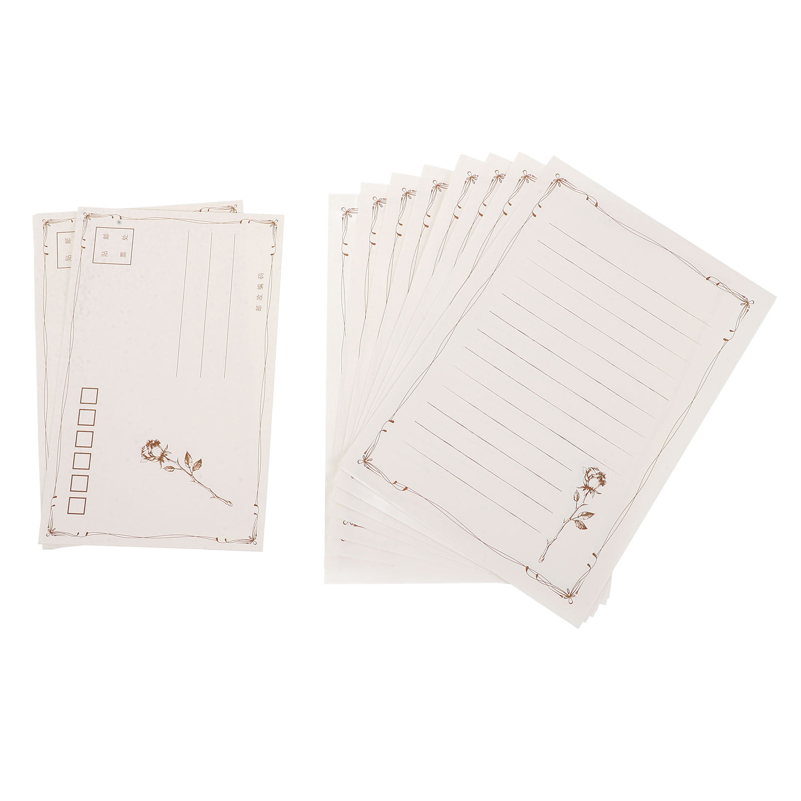 Phenofice 2 Sets Vintage Inspired Paper Letter for Poem Copying