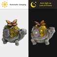 thumbnail image 3 of Figurine Lights, Lawn Decor Auto Charging Resin Solar Tortoise Statue  for Patio Decor, 3 of 7