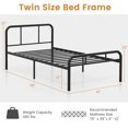 thumbnail image 4 of Giantex Cadre de Lit en Métal Double/Simple, Base de Matelas Robuste avec Tête et Pied de Lit, Aucun Sommier Requis, Assemblage Facile, 4 of 8